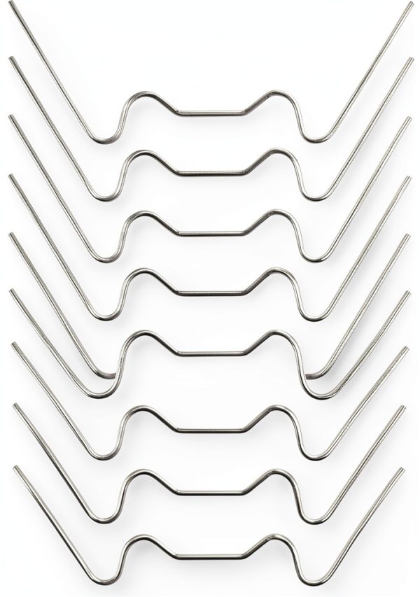 100 PCS Greenhouse Glazing Clips, Stainless Steel W Type Clip, Aluminium Greenhouse Care, W-Wire Green House Fitting-2